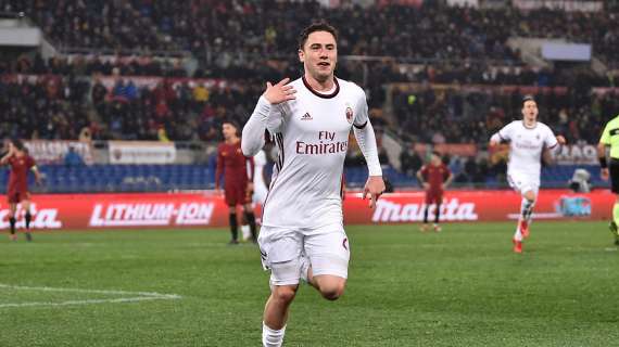 Milan, 25 febbraio 2018: Calabria segna il suo primo gol con i rossoneri