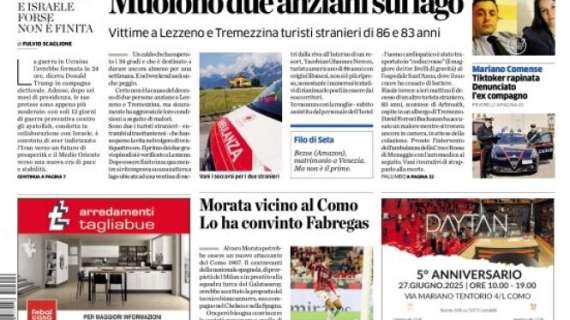 La Provincia: "Morata vicino al Como: lo ha convinto Fabregas"