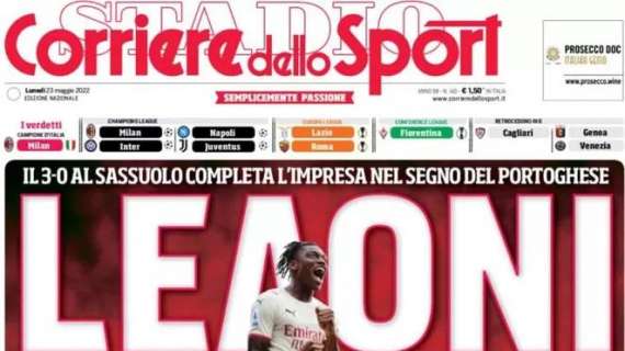 Il CorSport in prima pagina sul Milan campione d'Italia: "Leaoni"