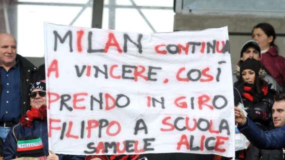 FOTO - Ecco la risposta dei tifosi Milanisti allo striscione del piccolo Filippo