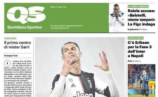 L’apertura del QS dopo il pari di ieri: "CR7 tradisce, la Juventus no"