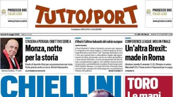 Tuttosport apre così in taglio basso: "Il Milan tifa Empoli"