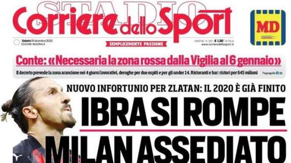 Corriere dello Sport: "Ibra si rompe, Milan assediato"