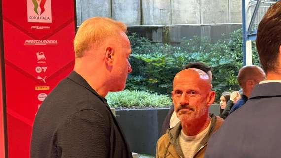 Igli Tare arrivato all'Olimpico per la finale di Coppa Italia