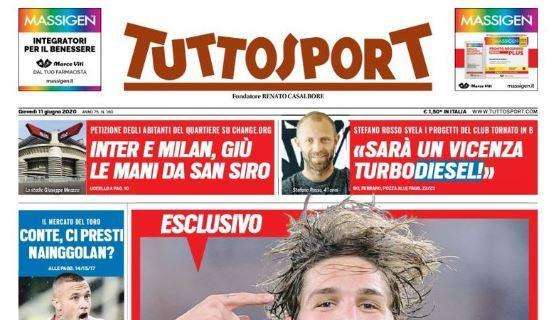 Tuttosport titola: "Inter e Milan, giù le mani da San Siro"