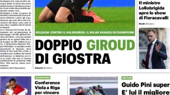Il QS sul Milan agli ottavi in Champions: "Doppio Giroud di giostra"
