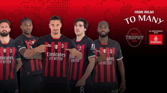 Milan ed Emirates presentano il tour della Coppa Campioni d'Italia