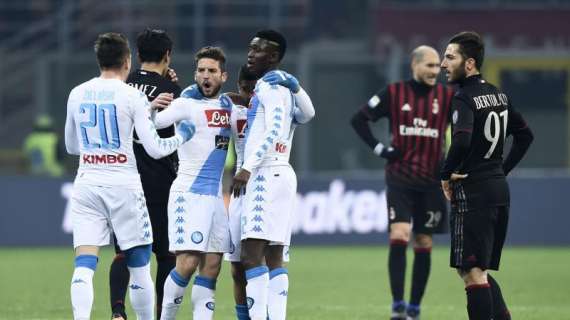 Milan, sono cinque le partite contro il Napoli senza vittoria