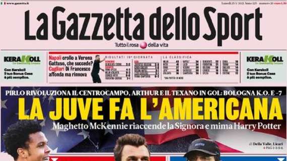 L'apertura della Gazzetta su Inter-Milan di Coppa Italia: "Cattivissimo derby"