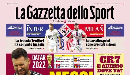 La Gazzetta in apertura: "Giroud in capo al mondo"