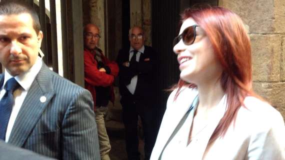 Barbara Berlusconi arrivata in sede