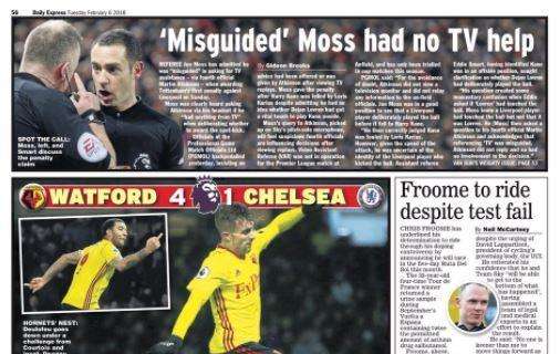 Il Daily Express e la pesante sconfitta del Chelsea: "Conte in bilico"
