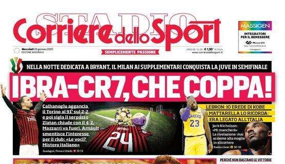 Il CorSport in prima pagina: "Ibra-CR7, che coppa"