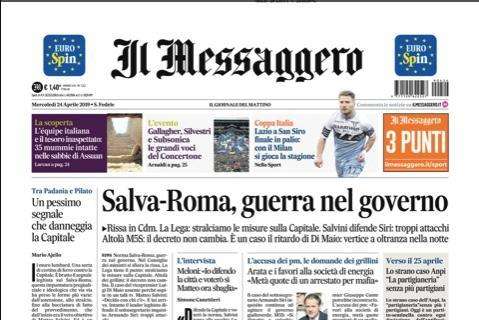 Il Messaggero: "La Lazio con il Milan si gioca la stagione"