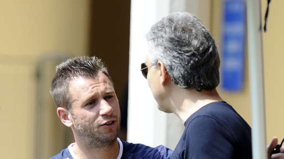 FOTO - Cassano s'intrattiene con Bocelli a Coverciano