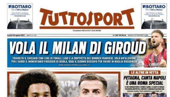 Tuttosport in prima pagina: "Vola il Milan di Giroud"