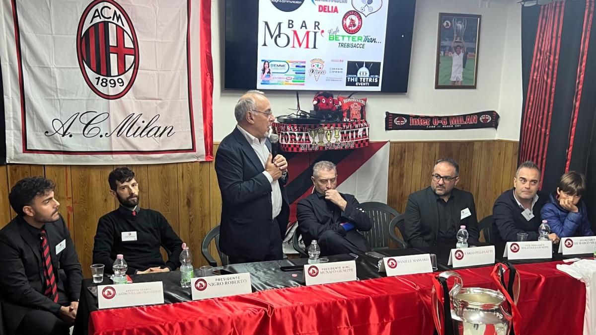 Massaro ospite del Milan Club Trebisacce, grande festa insieme a Pellegatti