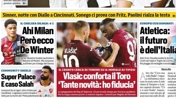 Tuttosport titola: "Ahi Milan. Però ecco De Winter"