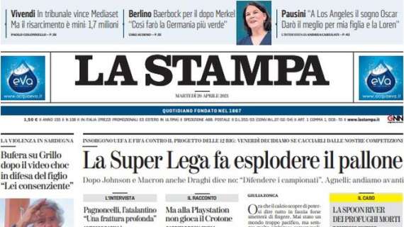 Terremoto Super League: le prime pagine dei quotidiani italiani