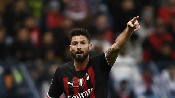 Milan-Salernitana, 1-0 a fine primo tempo: per ora decide un gol di Giroud