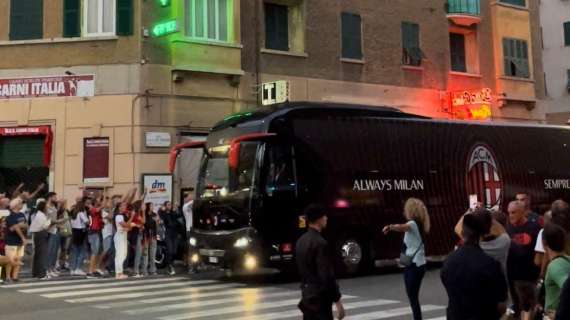 VIDEO MN – Verso Genoa-Milan: la squadra rossonera è arrrivata a Marassi