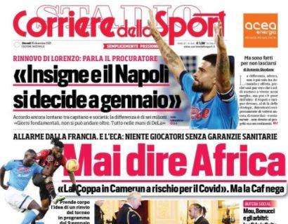 Il Corriere dello Sport in prima pagina: "Mai dire Africa"