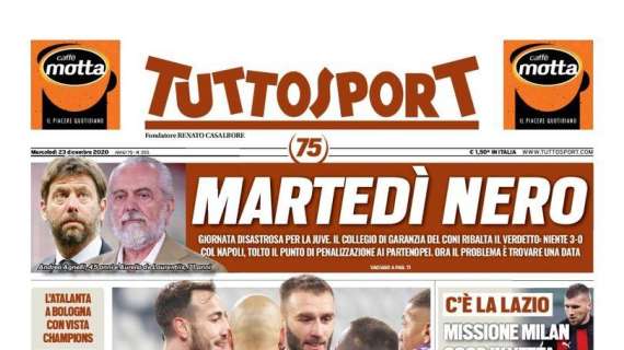Tuttosport in apertura: "Missione Milan, 2020 in vetta"