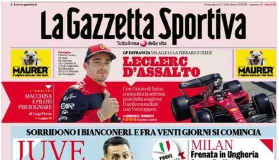La Gazzetta in prima pagina: "Frenata in Ungheria, serve De Ketelaere"