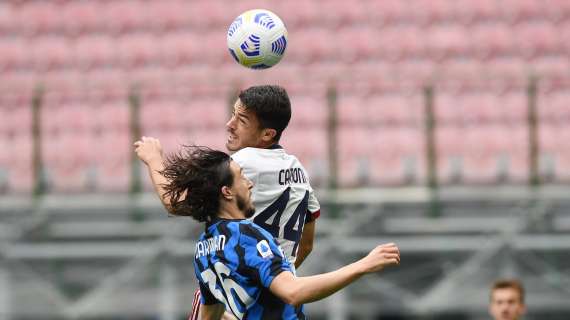 MIL-CAG (0-0), ammonito Carboni tra i sardi per fallo su Brahim Diaz