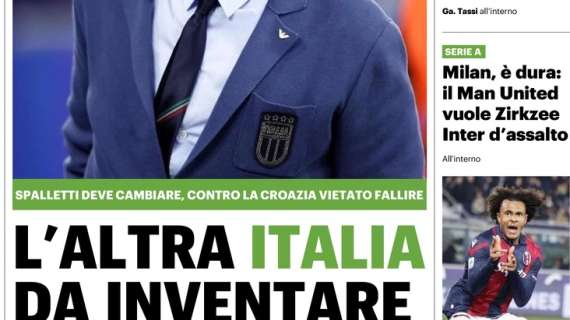 Il QS titola: "Milan, è dura: il Man United vuole Zirkzee"