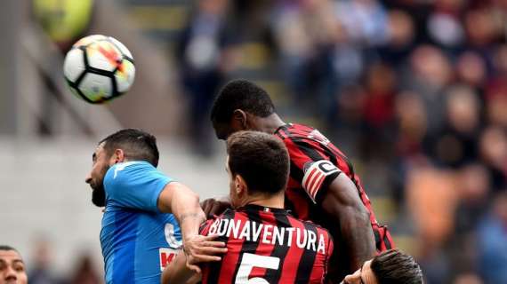 DATO MN - Top 5 partite casalinghe: Milan-Napoli entra al quarto posto