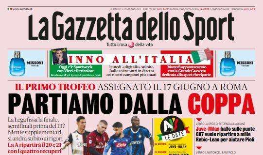 Coppa Italia, La Gazzetta dello Sport: "Juve-Milan, ballo sulle punte"