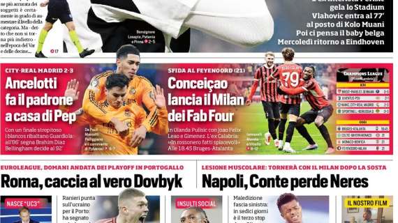 Il CorSport titola: "Conceiçao lancia il Milan dei Fab Four"