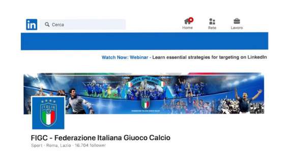 Figc, la federazione approda su Linkedin