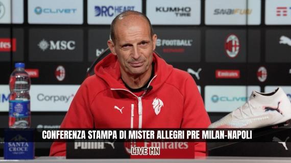 LIVE MN - Allegri: "Il Napoli rimane la favorita. Leao è recuperato"