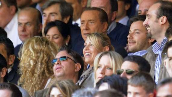 Berlusconi nello spogliatoio al termine del match