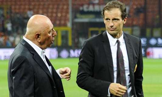 Summit Galliani-Allegri: lista Champions e rinforzo a centrocampo