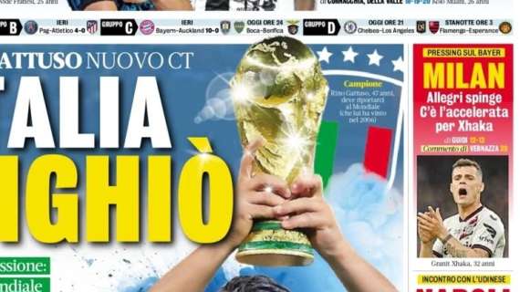 La Gazzetta in prima pagina: "Milan, Allegri spinge. C'è l'accelerata per Xhaka"