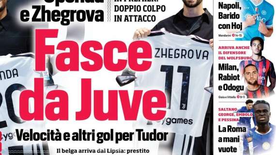 Il CorSport in prima pagina: "Milan, Rabiot e Odogu"