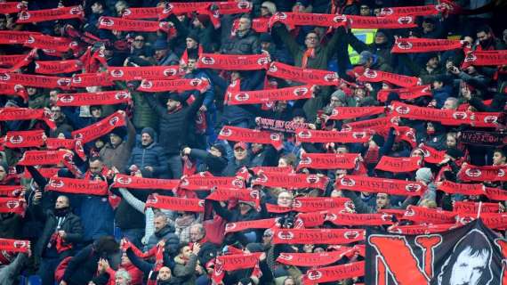 MN - Oltre 2000 i tifosi rossoneri presenti a Bergamo: settore ospiti esaurito