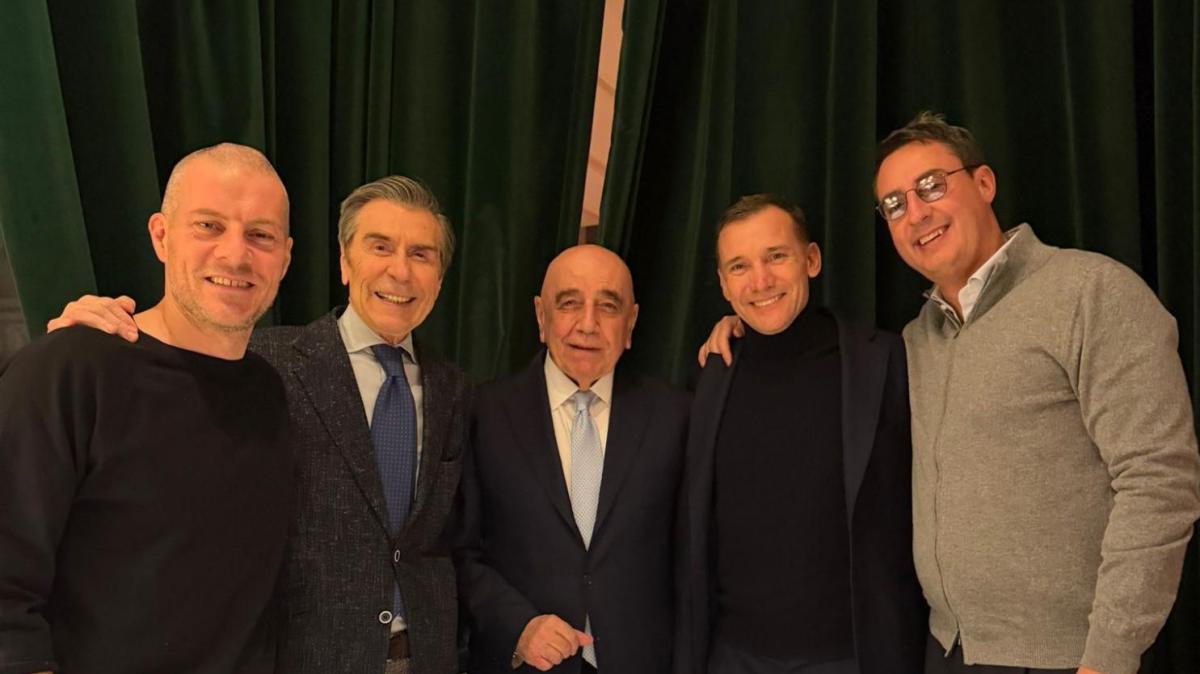 Cena amarcord in centro a Milano: Galliani, Sheva e Braida insieme