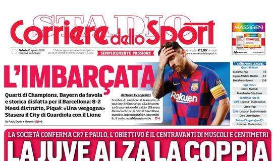 Tonfo Barcellona, il Corriere dello Sport: "L’imbarçata"