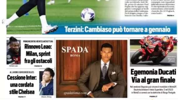 Tuttosport in prima pagina: “Rinnovo Leao: Milan, sprint fra gli ostacoli”