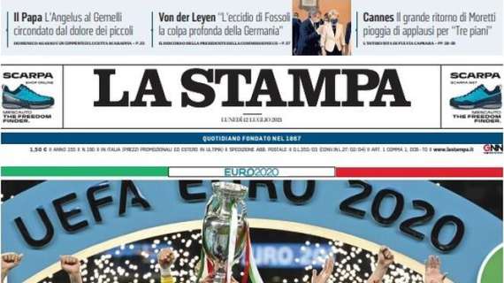 La Stampa sulla vittoria dell'Italia: "L'Europa siamo noi"