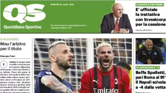 Stasera c'è Inter-Milan, l'apertura del QS: "Passa tutto da San Siro"
