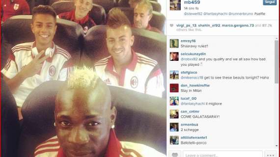 FOTO - Balotelli, su Instagram selfie insieme a El Shaarawy e Mastour