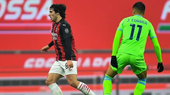 Tonali, con la Lazio superati i mille minuti in stagione