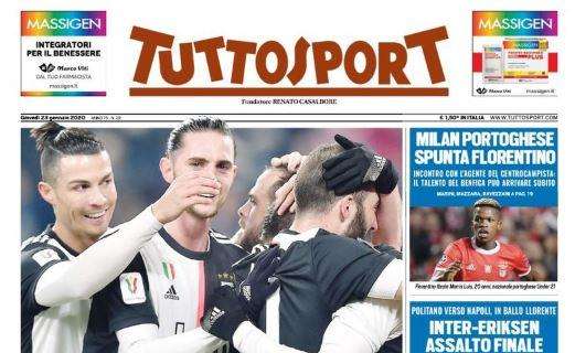 Tuttosport in prima pagina: "Milan portoghese, spunta Florentino"