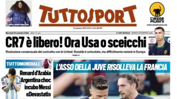 Tuttosport apre in prima pagina con la protesta di Kjaer: “Fifa e fascia, situazione ridicola”