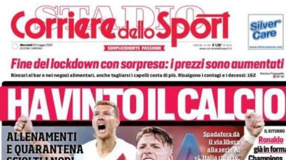 Il CorSport in prima pagina: "Ha vinto il calcio"